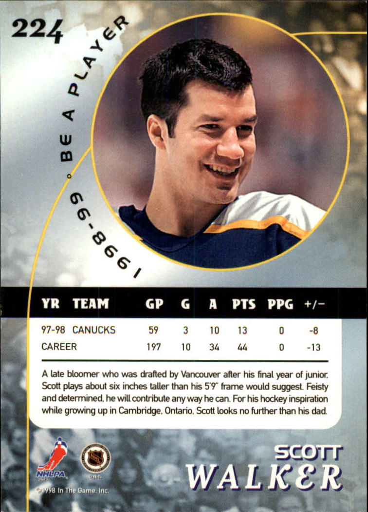 1998-99 In the Game Be A Player - #197 Nicklas Lidstrom