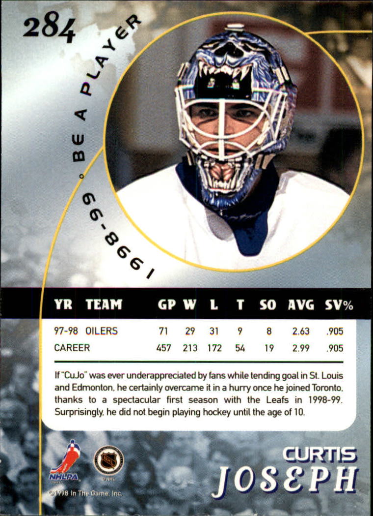 1998-99 Be A Player #284 Curtis Joseph back image