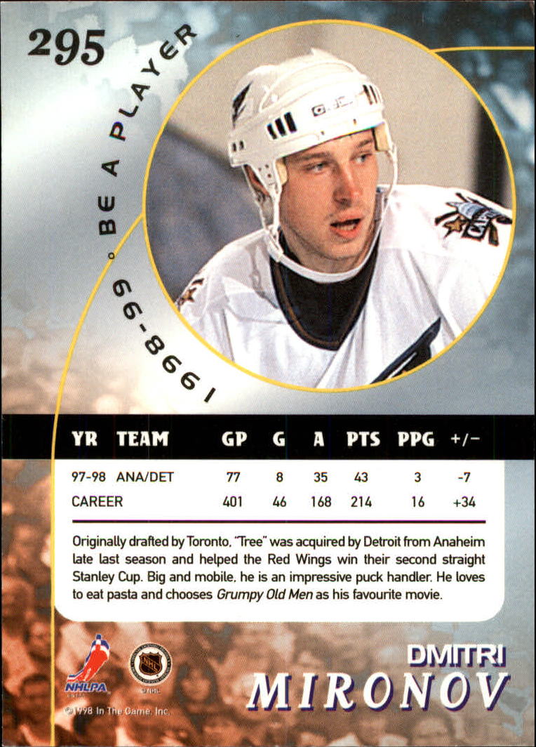 1998-99 In the Game Be A Player - #197 Nicklas Lidstrom