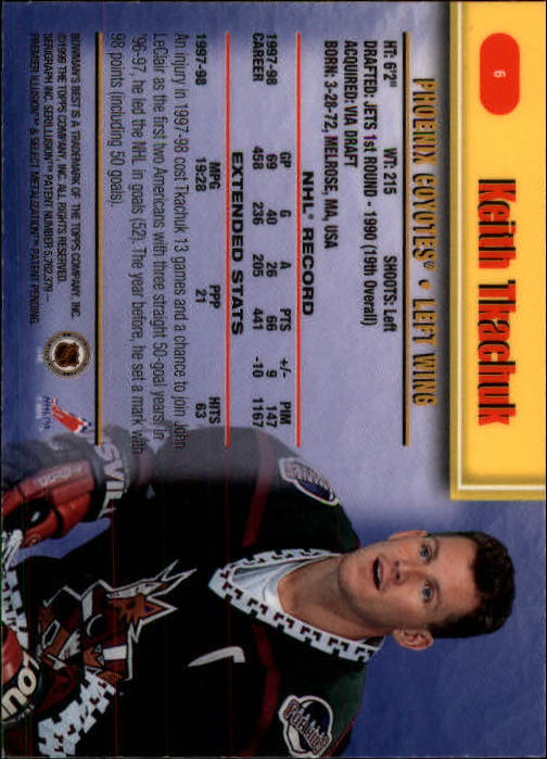 1998-99 Bowman's Best #6 Keith Tkachuk back image