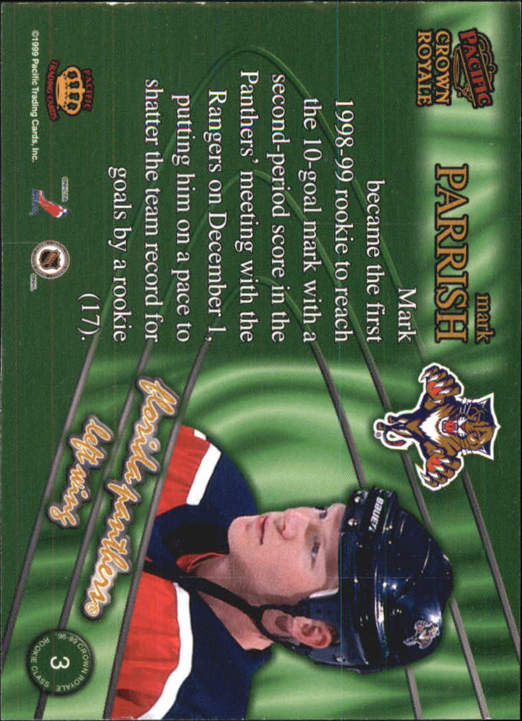 1998-99 Crown Royale Rookie Class #3 Mark Parrish back image