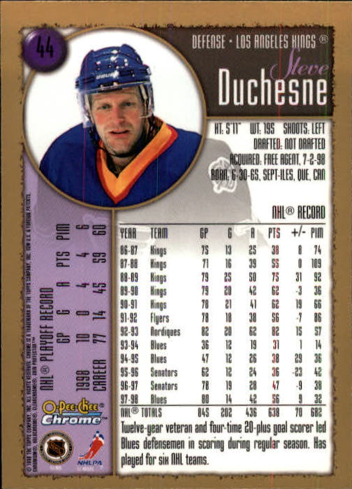 A7545- 1998-99 O-Pee-Chee Chrome Hk 1-242 +Inserts -You Pick- 15+ FREE US SHIP - Picture 41 of 263
