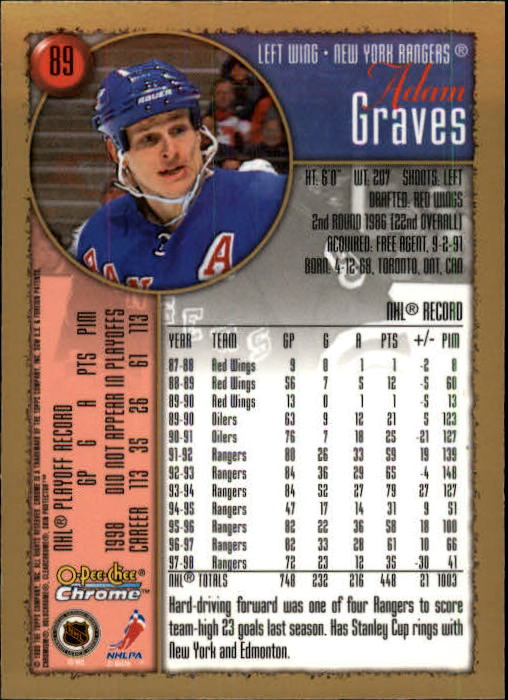 A7545- 1998-99 O-Pee-Chee Chrome Hk 1-242 +Inserts -You Pick- 15+ FREE US SHIP - Picture 75 of 263