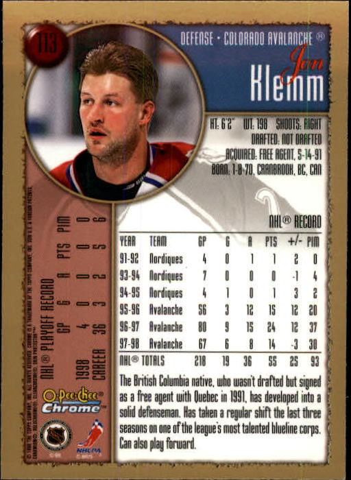 A7545- 1998-99 O-Pee-Chee Chrome Hk 1-242 +Inserts -You Pick- 15+ FREE US SHIP - Picture 97 of 263