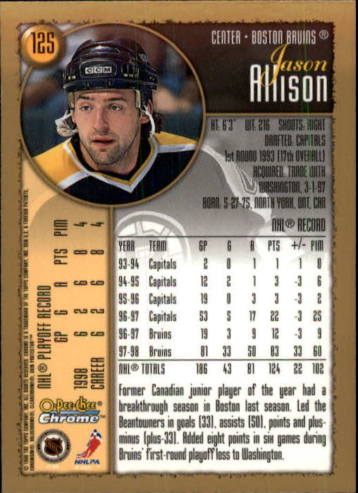 A7545- 1998-99 O-Pee-Chee Chrome Hk 1-242 +Inserts -You Pick- 15+ FREE US SHIP - Picture 105 of 263