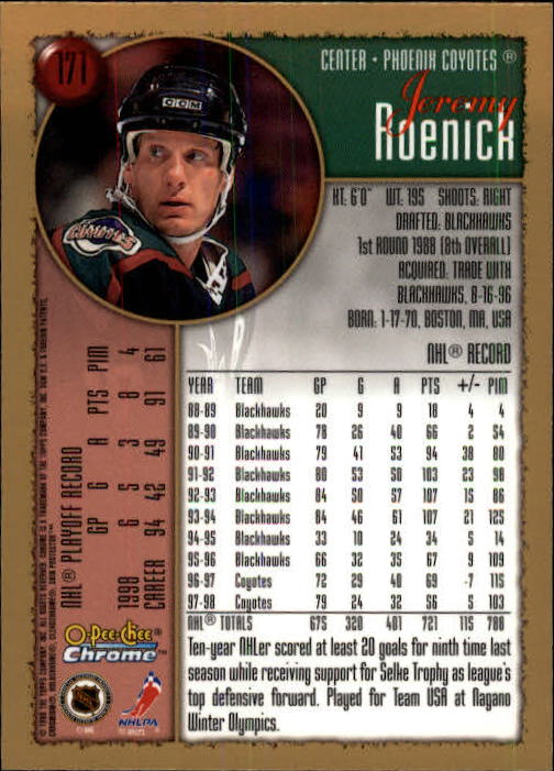 A7545- 1998-99 O-Pee-Chee Chrome Hk 1-242 +Inserts -You Pick- 15+ FREE US SHIP - Picture 157 of 263