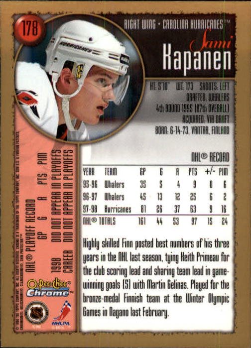A7545- 1998-99 O-Pee-Chee Chrome Hk 1-242 +Inserts -You Pick- 15+ FREE US SHIP - Picture 161 of 263