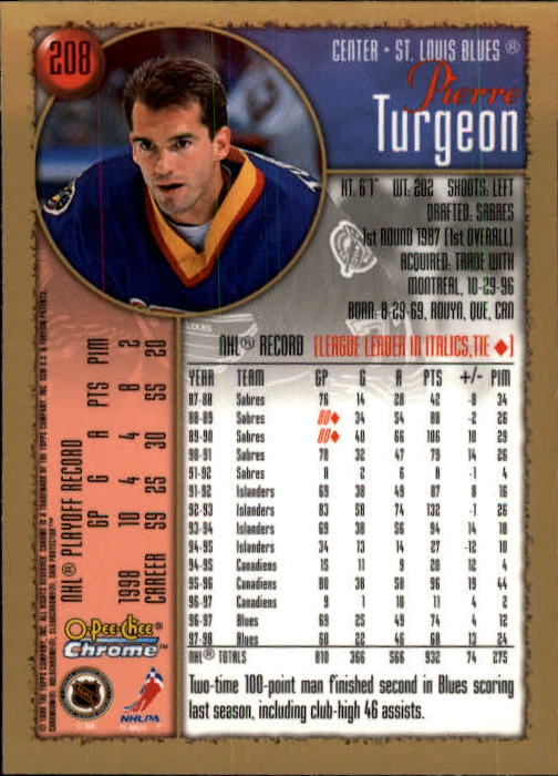 A7545- 1998-99 O-Pee-Chee Chrome Hk 1-242 +Inserts -You Pick- 15+ FREE US SHIP - Picture 181 of 263
