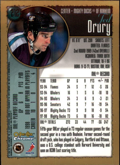 A7545- 1998-99 O-Pee-Chee Chrome Hk 1-242 +Inserts -You Pick- 15+ FREE US SHIP - Picture 185 of 263