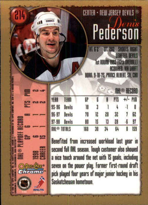 A7545- 1998-99 O-Pee-Chee Chrome Hk 1-242 +Inserts -You Pick- 15+ FREE US SHIP - Picture 189 of 263