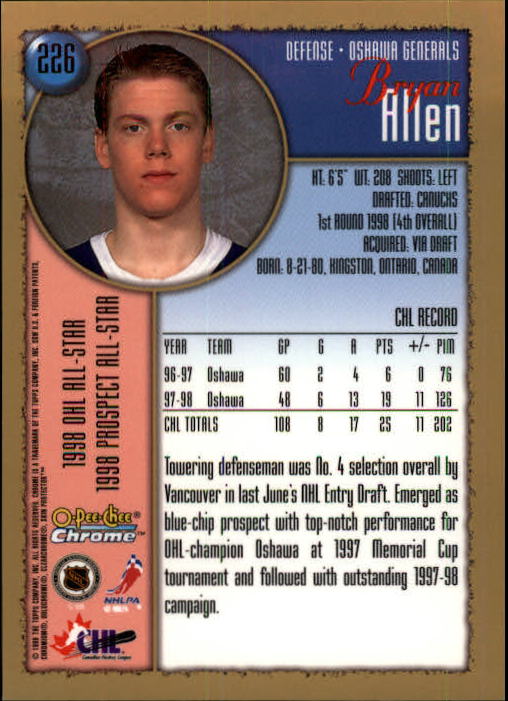 A7545- 1998-99 O-Pee-Chee Chrome Hk 1-242 +Inserts -You Pick- 15+ FREE US SHIP - Picture 197 of 263