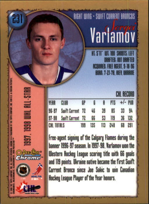 A7545- 1998-99 O-Pee-Chee Chrome Hk 1-242 +Inserts -You Pick- 15+ FREE US SHIP - Picture 199 of 263
