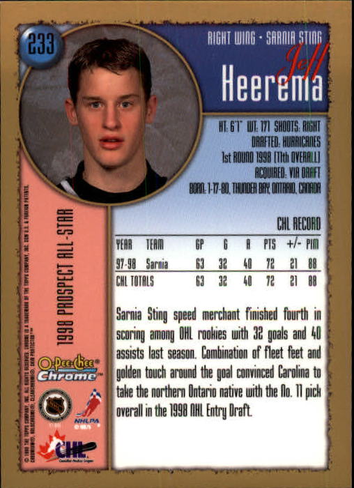 A7545- 1998-99 O-Pee-Chee Chrome Hk 1-242 +Inserts -You Pick- 15+ FREE US SHIP - Picture 201 of 263