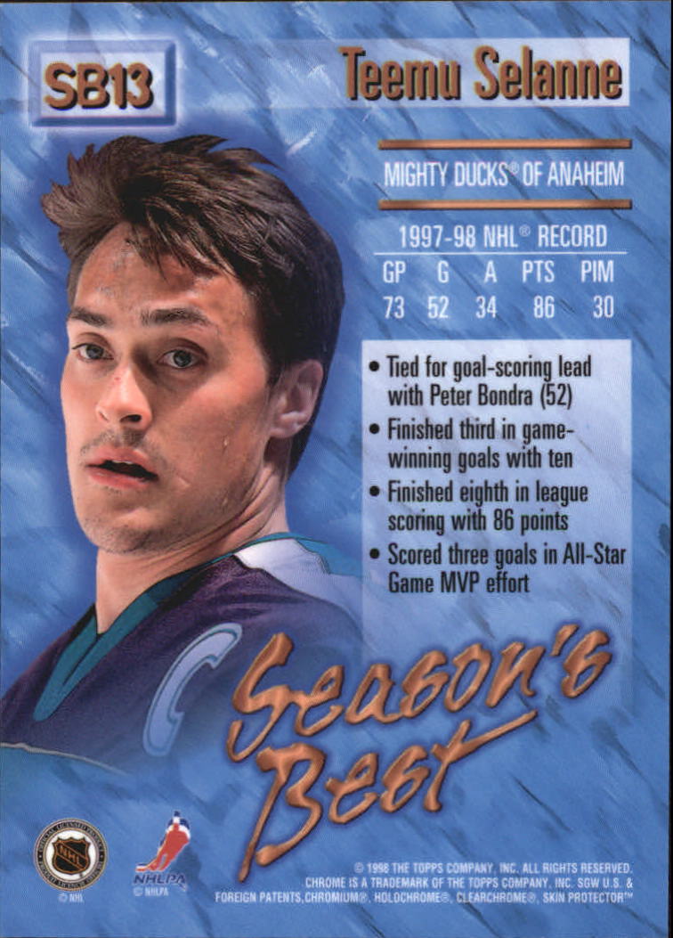 A7545- 1998-99 O-Pee-Chee Chrome Hk 1-242 +Inserts -You Pick- 15+ FREE US SHIP - Picture 245 of 263