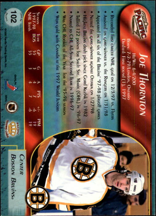 B5135- 1998-99 Pacific Hockey Cards 1-250 +Rookies -You Pick- 15+ FREE US SHIP - Picture 169 of 427