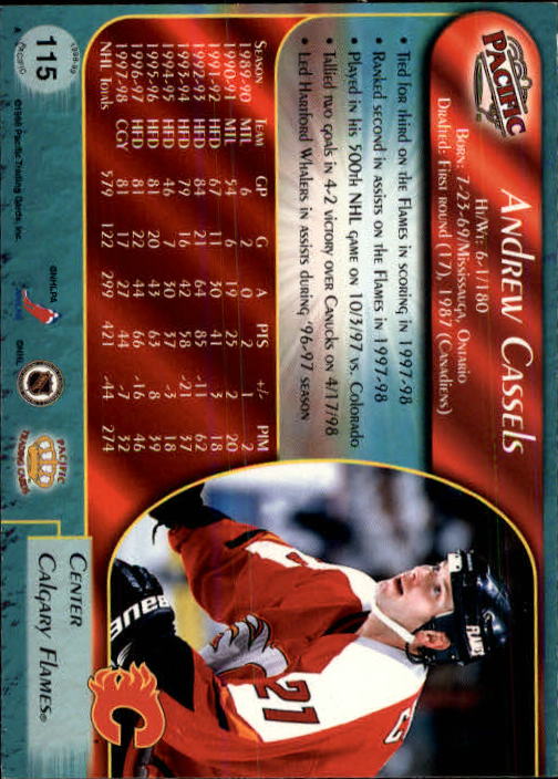 B5135- 1998-99 Pacific Hockey Cards 1-250 +Rookies -You Pick- 15+ FREE US SHIP - Picture 187 of 427
