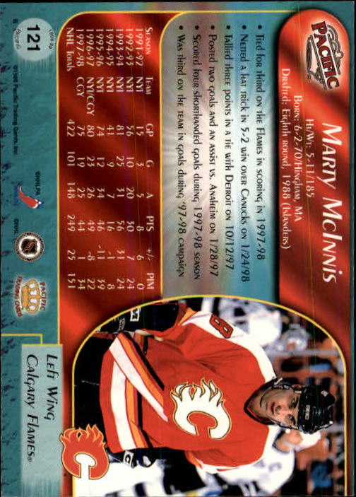B5135- 1998-99 Pacific Hockey Cards 1-250 +Rookies -You Pick- 15+ FREE US SHIP - Picture 199 of 427