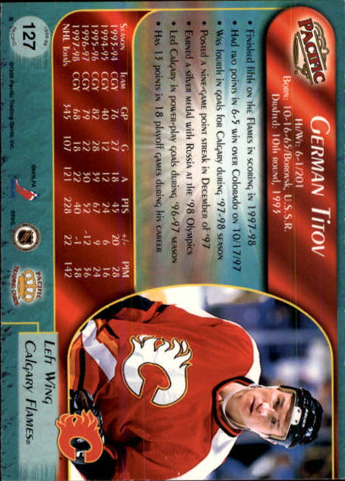 B5135- 1998-99 Pacific Hockey Cards 1-250 +Rookies -You Pick- 15+ FREE US SHIP - Picture 209 of 427