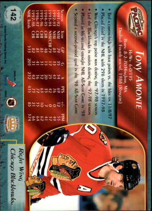 B5135- 1998-99 Pacific Hockey Cards 1-250 +Rookies -You Pick- 15+ FREE US SHIP - Picture 239 of 427