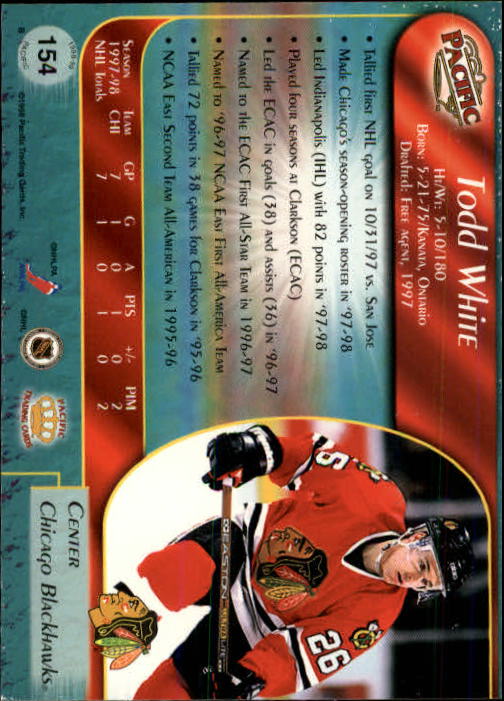 B5135- 1998-99 Pacific Hockey Cards 1-250 +Rookies -You Pick- 15+ FREE US SHIP - Picture 263 of 427