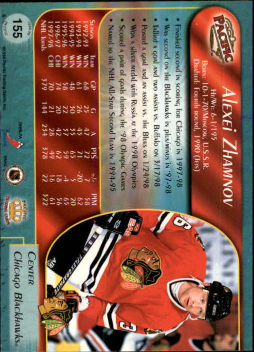 B5135- 1998-99 Pacific Hockey Cards 1-250 +Rookies -You Pick- 15+ FREE US SHIP - Picture 265 of 427