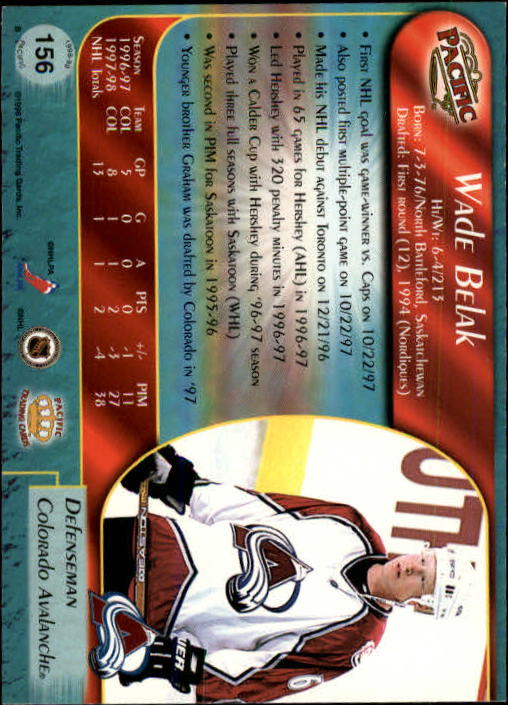 B5135- 1998-99 Pacific Hockey Cards 1-250 +Rookies -You Pick- 15+ FREE US SHIP - Picture 267 of 427