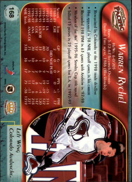 B5135- 1998-99 Pacific Hockey Cards 1-250 +Rookies -You Pick- 15+ FREE US SHIP - Picture 291 of 427