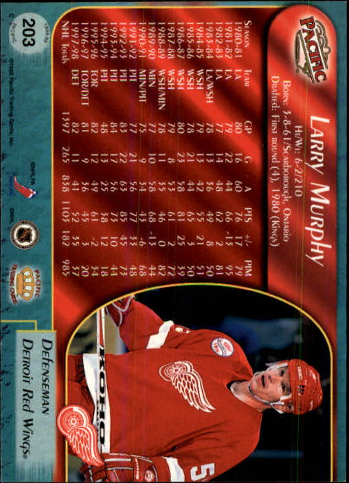 B5135- 1998-99 Pacific Hockey Cards 1-250 +Rookies -You Pick- 15+ FREE US SHIP - Picture 343 of 427