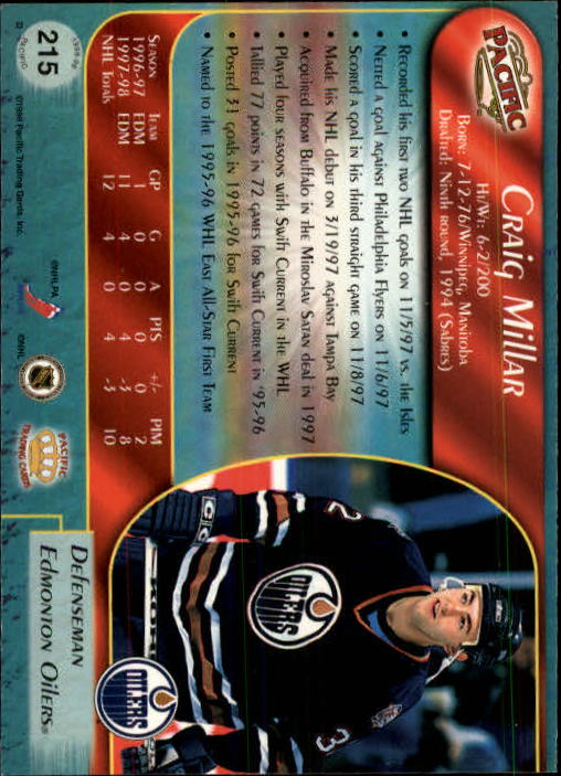 B5135- 1998-99 Pacific Hockey Cards 1-250 +Rookies -You Pick- 15+ FREE US SHIP - Picture 365 of 427