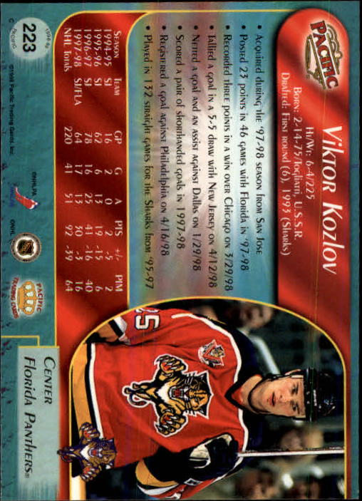 B5135- 1998-99 Pacific Hockey Cards 1-250 +Rookies -You Pick- 15+ FREE US SHIP - Picture 381 of 427