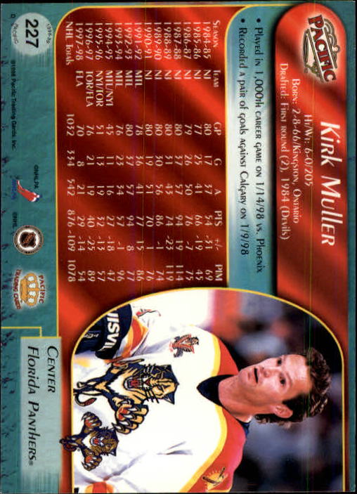 B5135- 1998-99 Pacific Hockey Cards 1-250 +Rookies -You Pick- 15+ FREE US SHIP - Picture 387 of 427