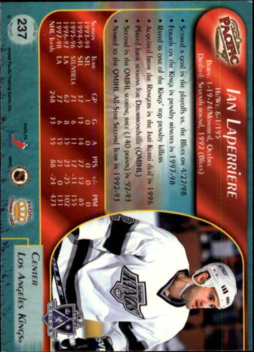 B5135- 1998-99 Pacific Hockey Cards 1-250 +Rookies -You Pick- 15+ FREE US SHIP - Picture 403 of 427