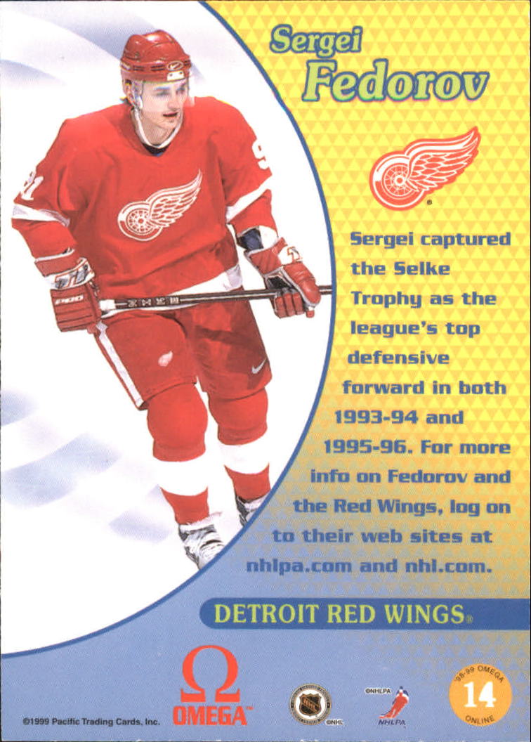 1998-99 Pacific Omega Online #14 Sergei Fedorov back image