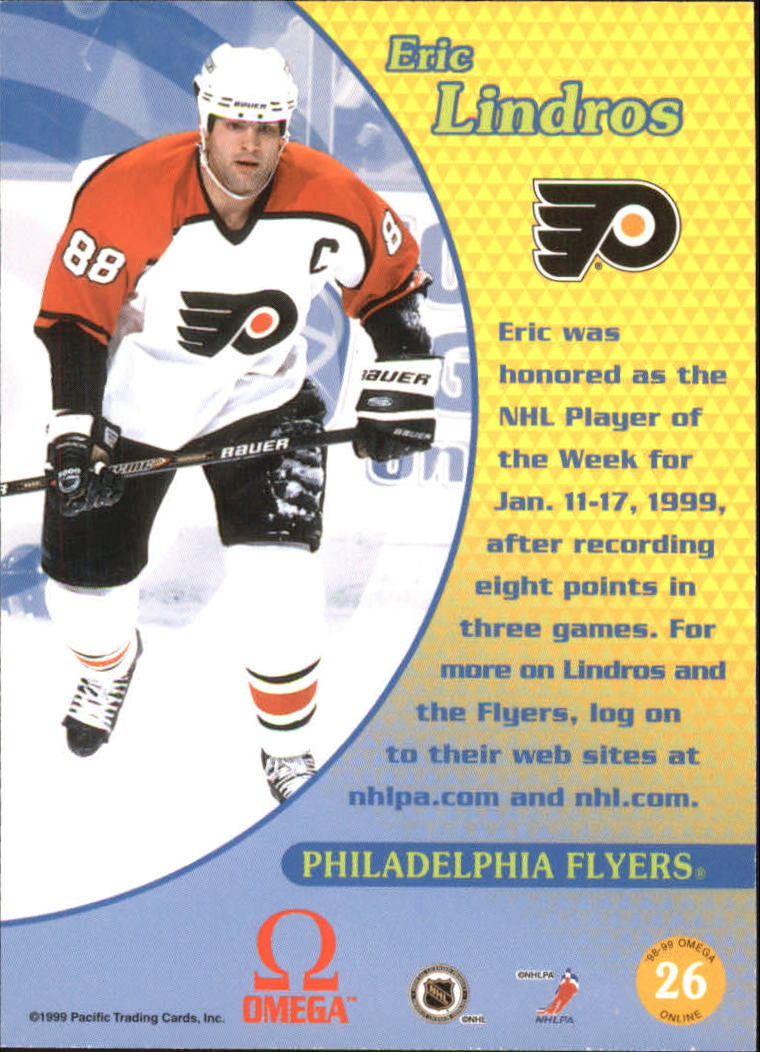 1998-99 Pacific Omega Online #26 Eric Lindros back image