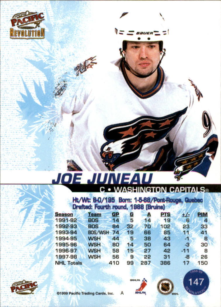 1998-99 Revolution #147 Joe Juneau back image
