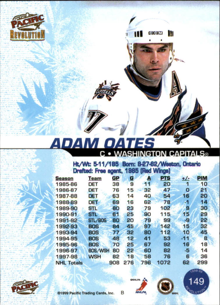1998-99 Revolution #149 Adam Oates back image