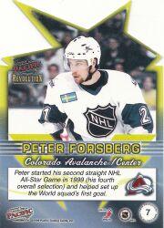 1998-99 Revolution All-Star Die Cuts #7 Peter Forsberg back image