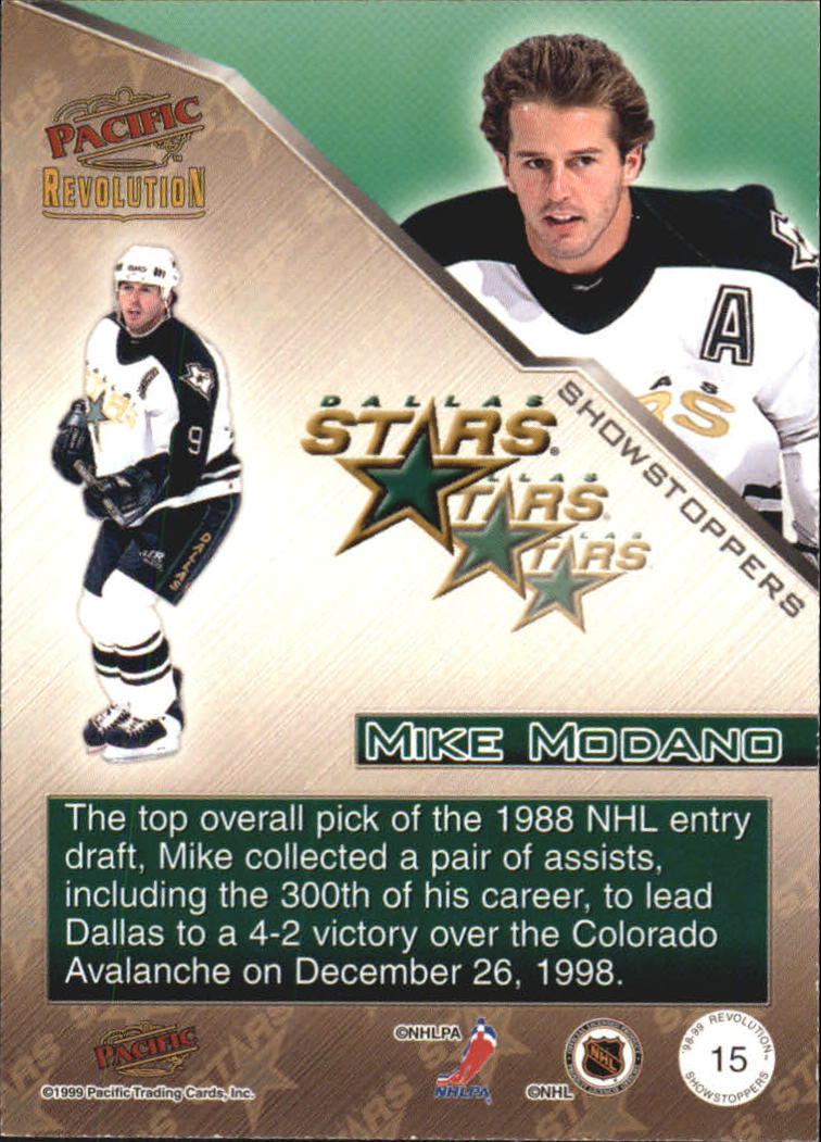 1998-99 Revolution Showstoppers #15 Mike Modano back image