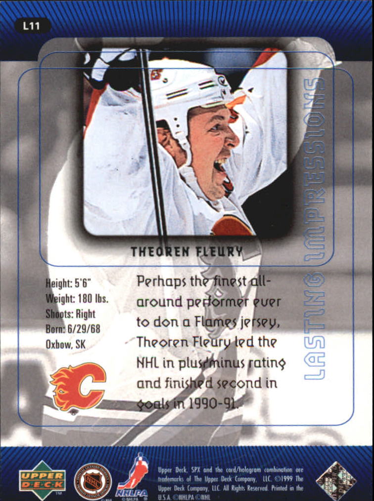 1998-99 SPx Top Prospects Lasting Impressions #L11 Theo Fleury back image