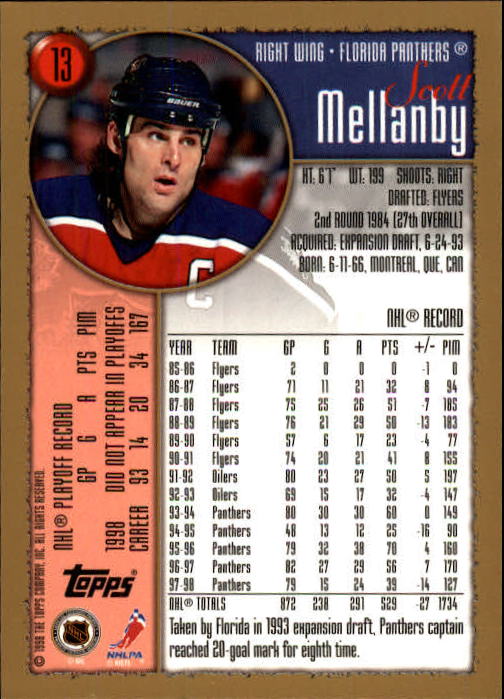 A3939- 1998-99 Topps Hockey Card #s 1-242 +Rookies -You Pick- 15+ FREE US SHIP - Picture 7 of 81