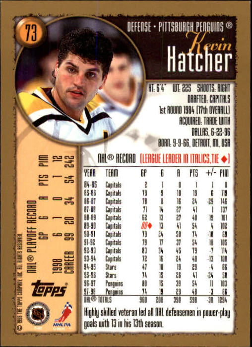 A3939- 1998-99 Topps Hockey Card #s 1-242 +Rookies -You Pick- 15+ FREE US SHIP - Picture 29 of 81
