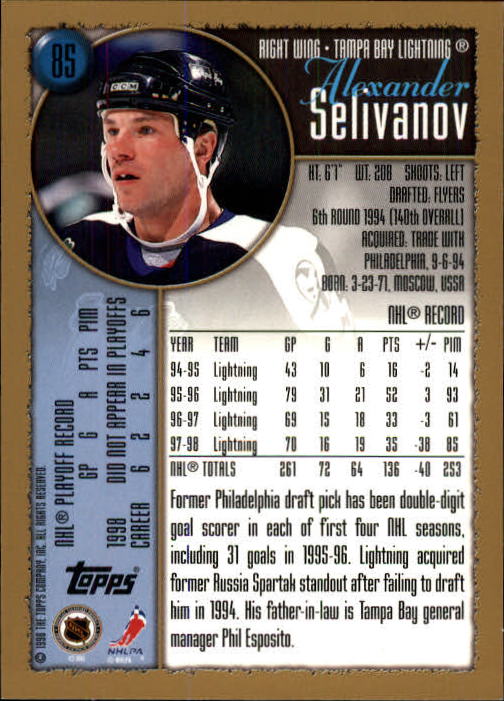 A3939- 1998-99 Topps Hockey Card #s 1-242 +Rookies -You Pick- 15+ FREE US SHIP - Picture 31 of 81