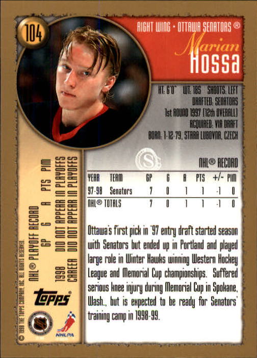 A3939- 1998-99 Topps Hockey Card #s 1-242 +Rookies -You Pick- 15+ FREE US SHIP - Picture 37 of 81