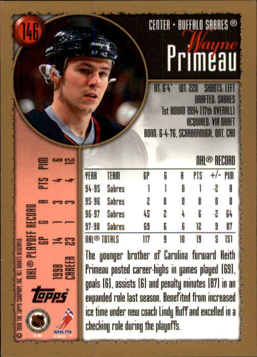 A3939- 1998-99 Topps Hockey Card #s 1-242 +Rookies -You Pick- 15+ FREE US SHIP - Picture 51 of 81