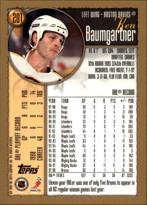 A3939- 1998-99 Topps Hockey Card #s 1-242 +Rookies -You Pick- 15+ FREE US SHIP - Picture 65 of 81