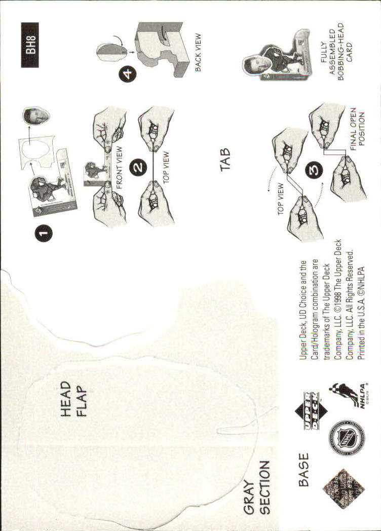 1998-99 UD Choice Mini Bobbing Head #BH8 Eric Lindros back image