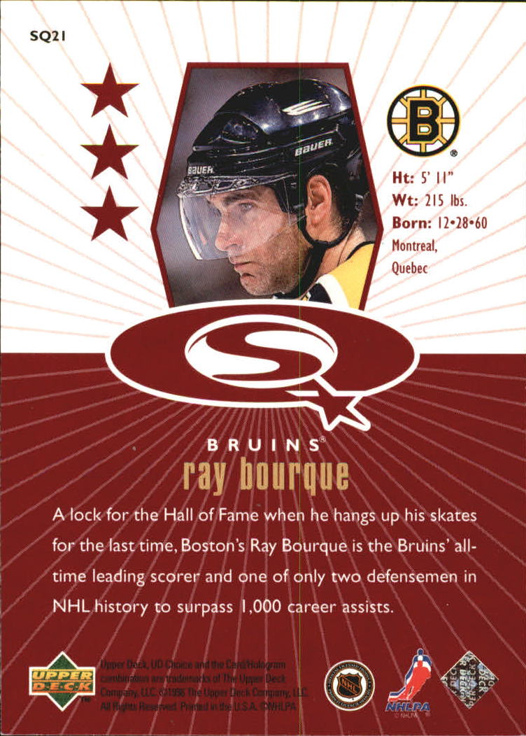 1998-99 UD Choice StarQuest Red #SQ21 Ray Bourque back image