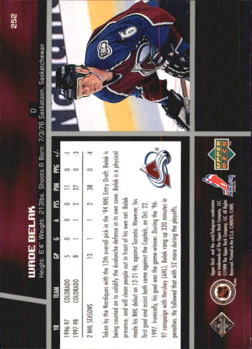 B1597- 1998-99 Upper Deck Hk Cards 1-420 +Rookies -You Pick- 15+ FREE US SHIP - Picture 169 of 449