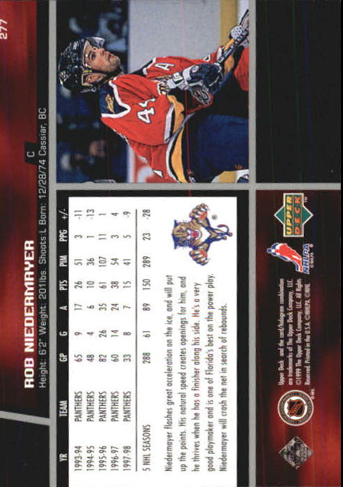 B1597- 1998-99 Upper Deck Hk Cards 1-420 +Rookies -You Pick- 15+ FREE US SHIP - Picture 217 of 449