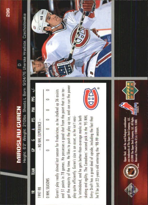 B1597- 1998-99 Upper Deck Hk Cards 1-420 +Rookies -You Pick- 15+ FREE US SHIP - Picture 249 of 449
